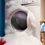 Excess foam in the washing machine